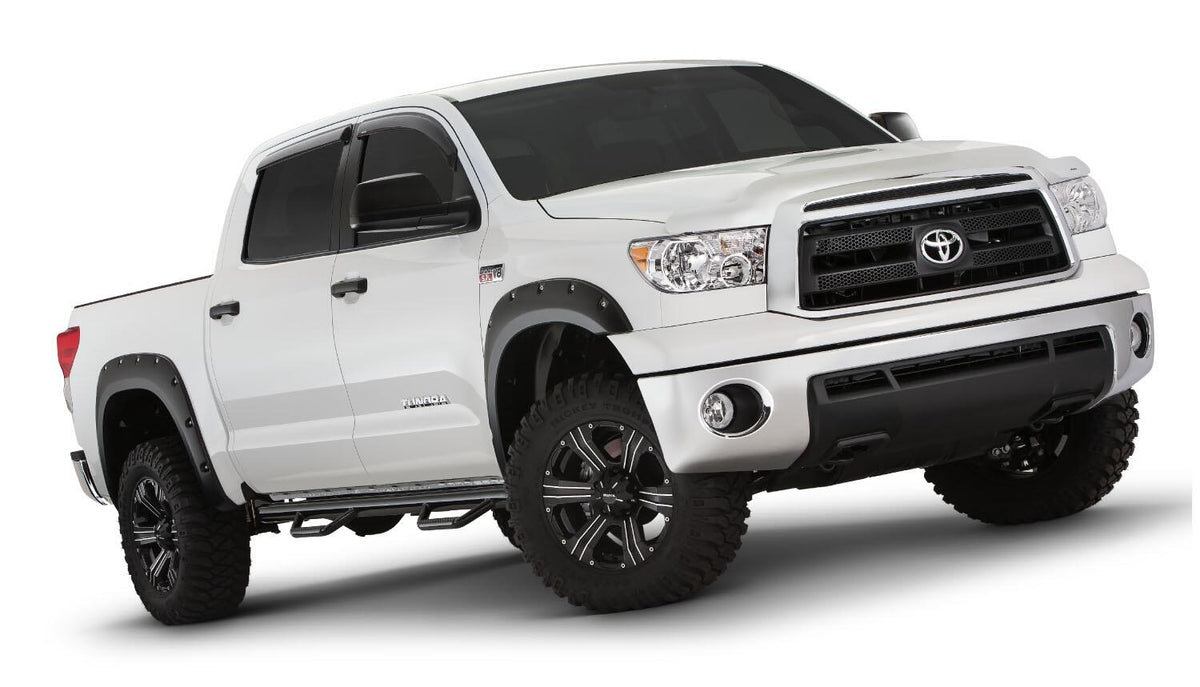 Bushwacker 30911-02 - Black Pocket/Rivet Style Smooth Finish 4-Piece Fender Flare Set For 2007-2013 Toyota Tundra Bushwacker 5
