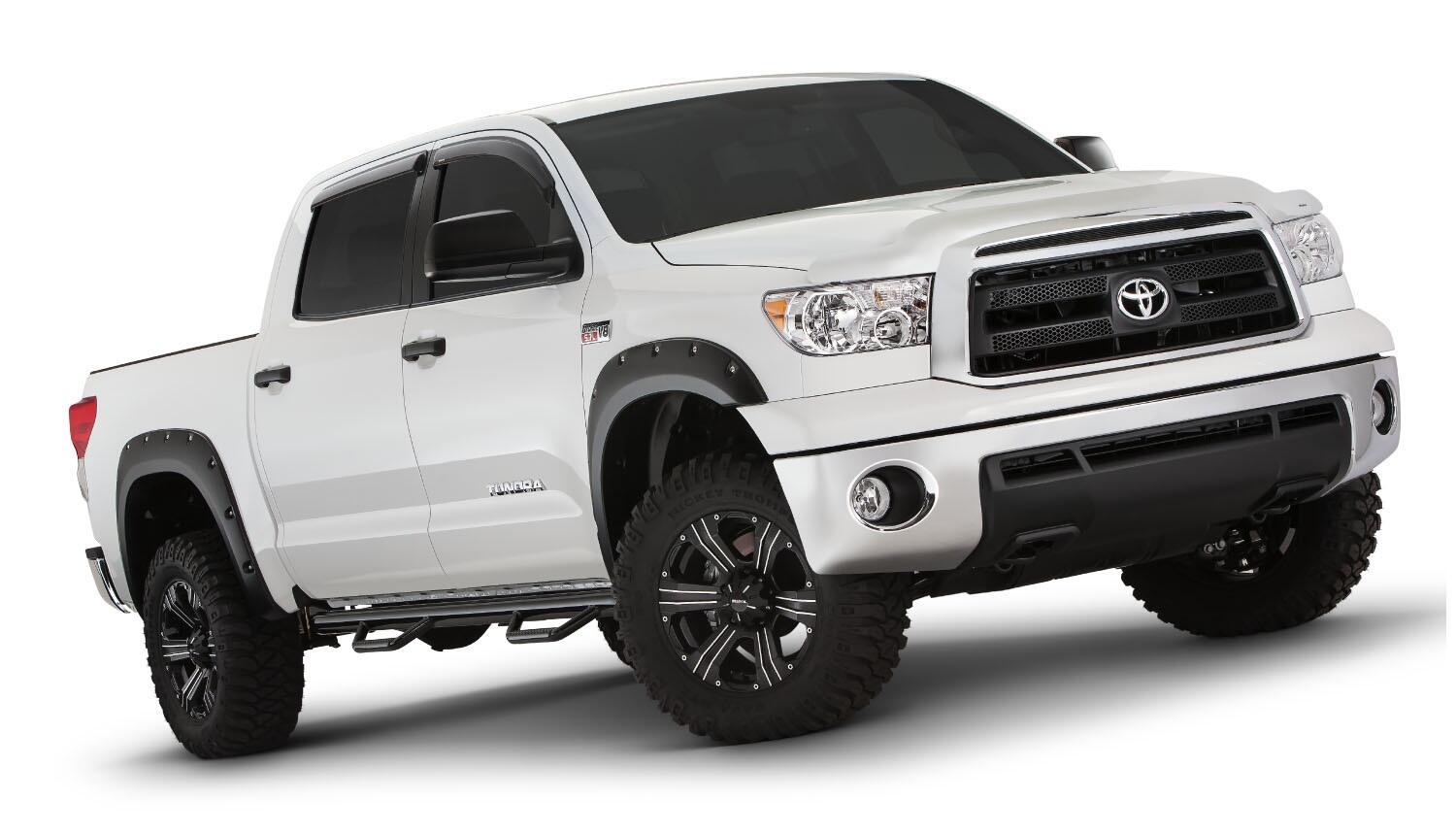 Bushwacker 30911-02 - Black Pocket/Rivet Style Smooth Finish 4-Piece Fender Flare Set For 2007-2013 Toyota Tundra Bushwacker 5