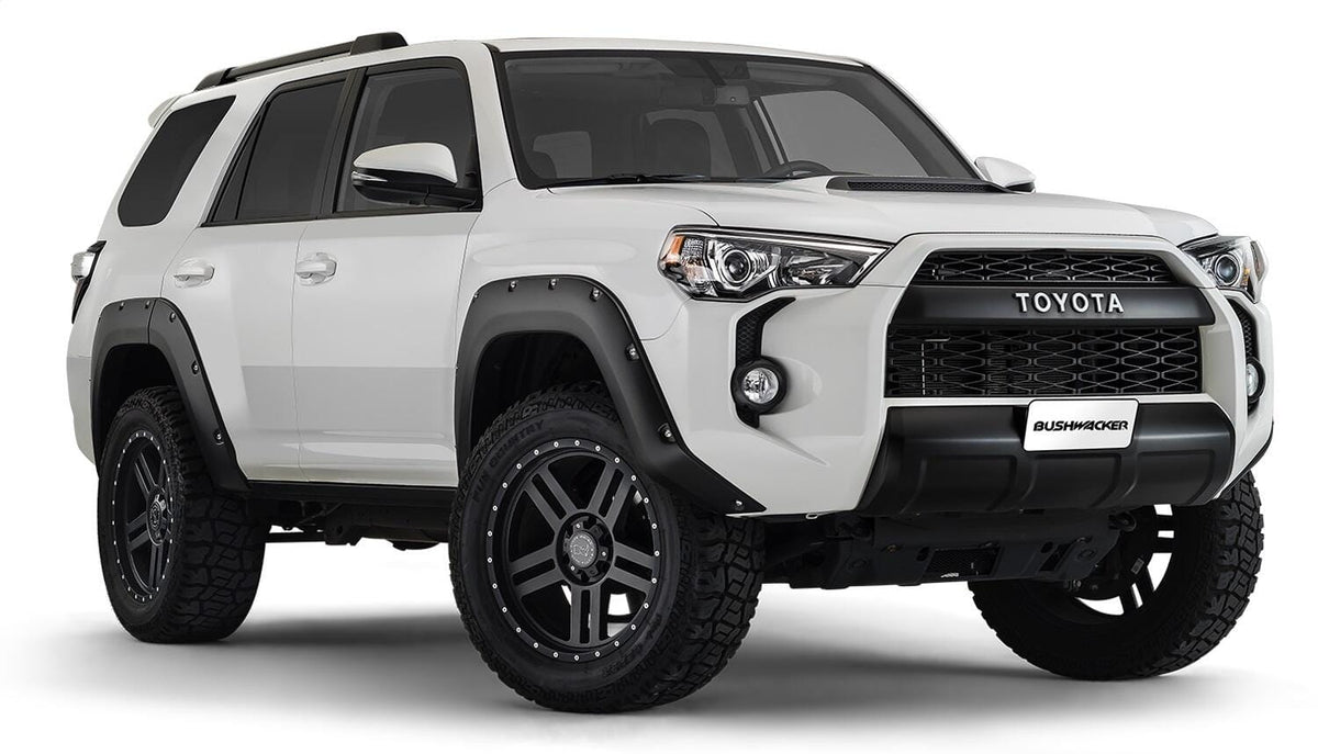 Bushwacker Body Bushwacker 30921-02 - Black Pocket/Rivet Style Smooth Finish 4-Piece Fender Flare Set For 2014-2022 Toyota 4Runner (Excludes Limited) Bushwacker