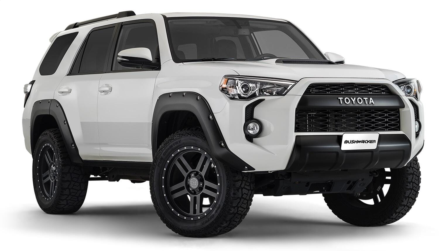 Bushwacker Body Bushwacker 30921-02 - Black Pocket/Rivet Style Smooth Finish 4-Piece Fender Flare Set For 2014-2022 Toyota 4Runner (Excludes Limited) Bushwacker