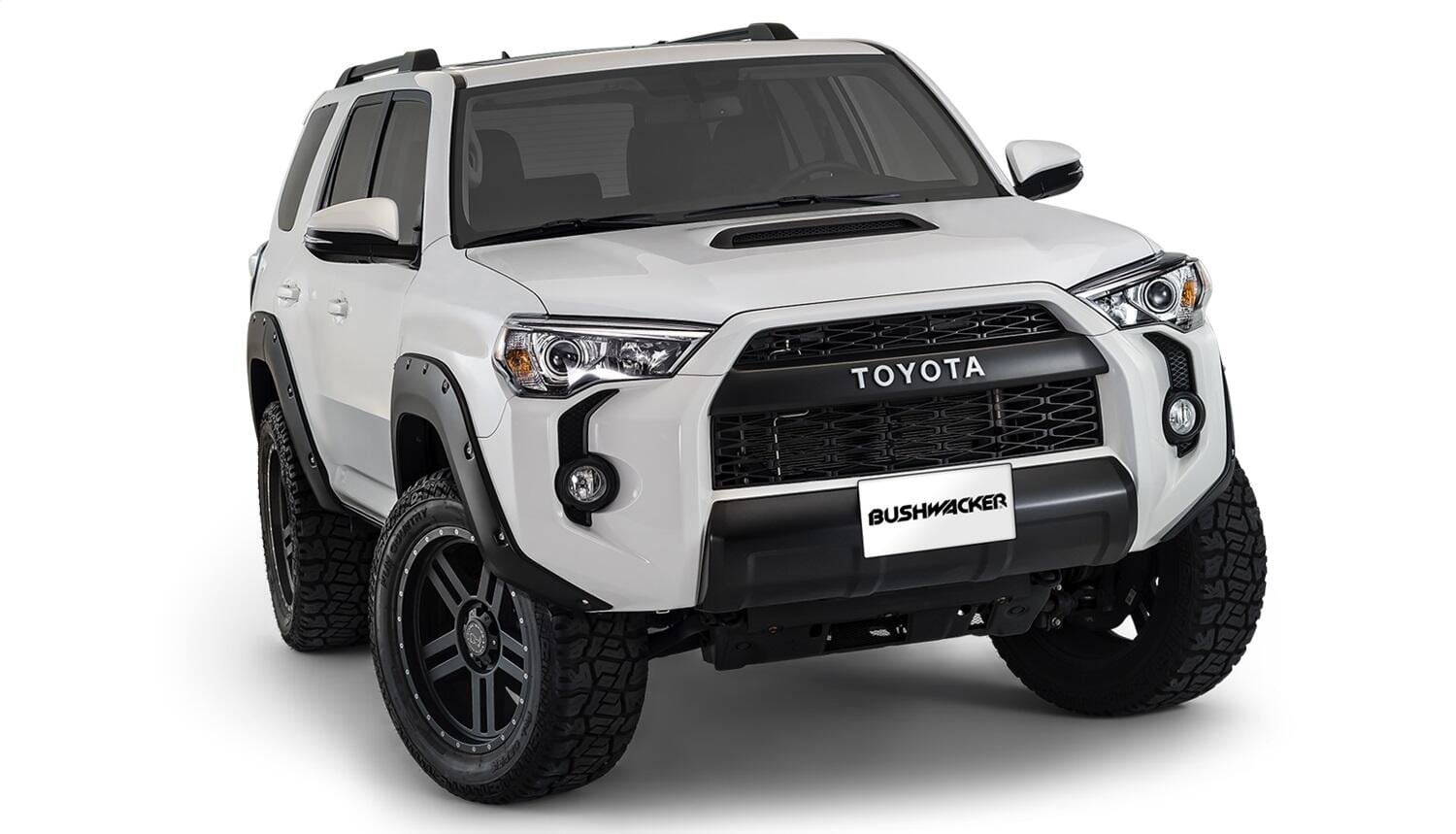 Bushwacker Body Bushwacker 30921-02 - Black Pocket/Rivet Style Smooth Finish 4-Piece Fender Flare Set For 2014-2022 Toyota 4Runner (Excludes Limited) Bushwacker