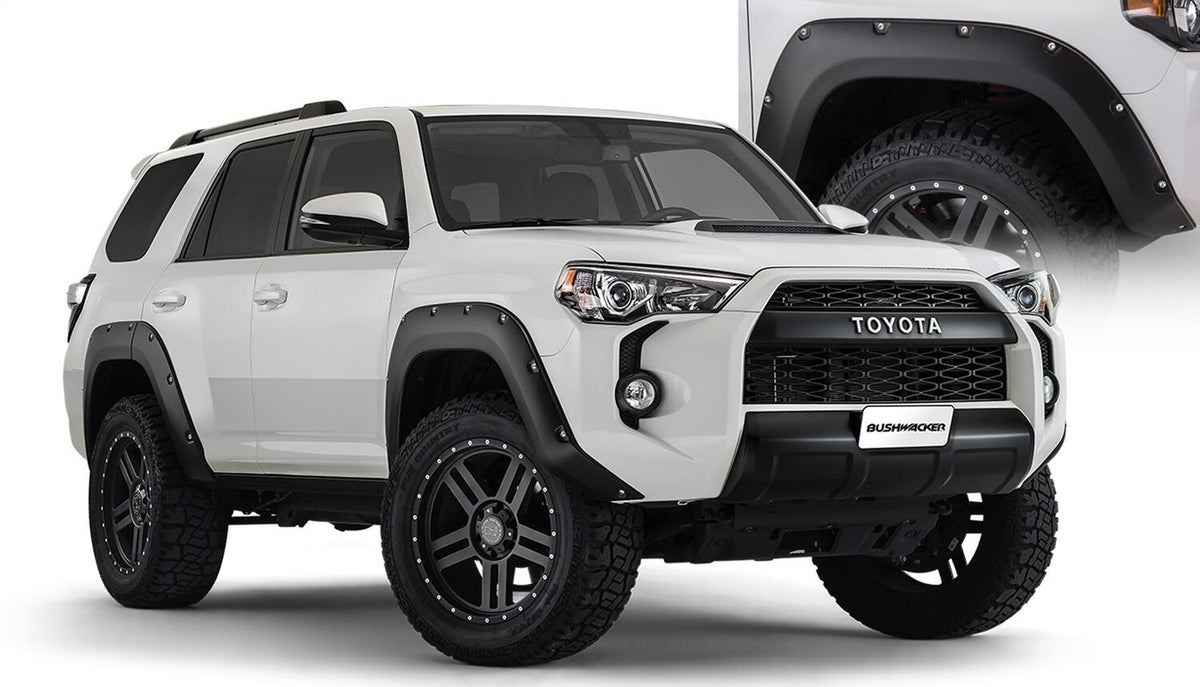 Bushwacker 30925-02 - Black Pocket/Rivet Style Smooth Finish 4-Piece Fender Flare Set For 22-26 Toyota Tundra Bushwacker 1