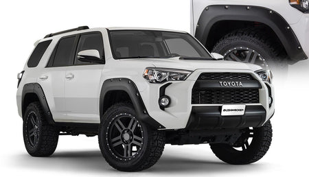 Bushwacker 30925-02 - Black Pocket/Rivet Style Smooth Finish 4-Piece Fender Flare Set For 22-26 Toyota Tundra Bushwacker 1