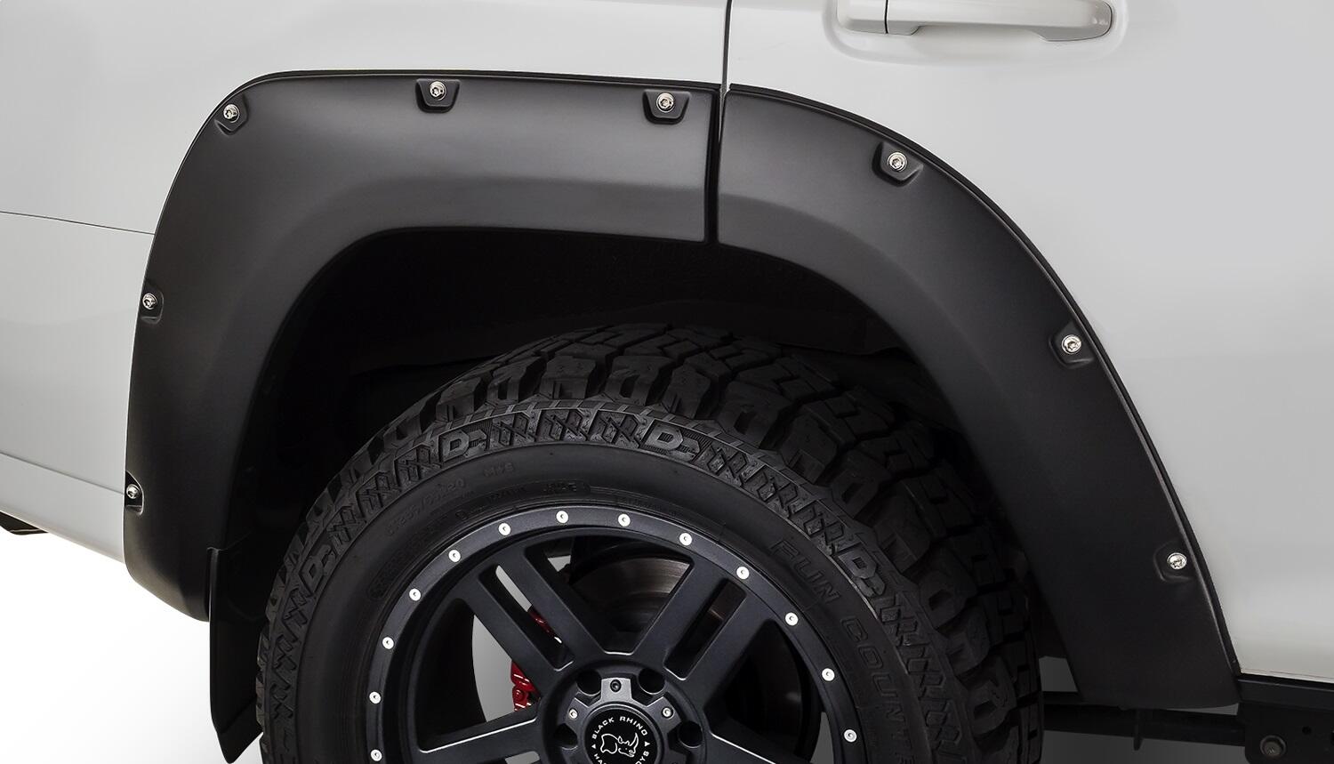 Bushwacker 30925-02 - Black Pocket/Rivet Style Smooth Finish 4-Piece Fender Flare Set For 22-26 Toyota Tundra Bushwacker 3