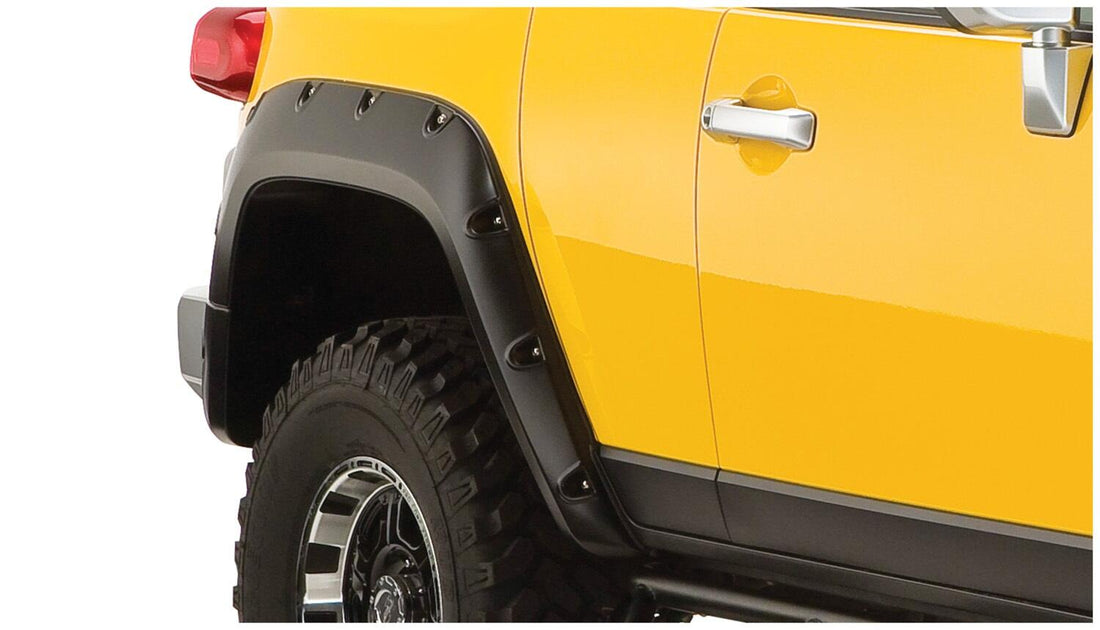Bushwacker 31064-02 - Black Pocket/Rivet Style Smooth Finish Rear Fender Flares For 2007-2014 Toyota Fj Cruiser Bushwacker 1