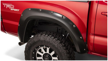 Bushwacker 31080-02 - Black Pocket/Rivet Style Smooth Finish Rear Fender Flares For 2012-2015 Toyota Tacoma Bushwacker 1