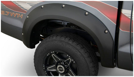 Bushwacker 31082-02 - Black Pocket/Rivet Style Smooth Finish Rear Fender Flares For 2011-2013 Toyota Hilux Bushwacker 2