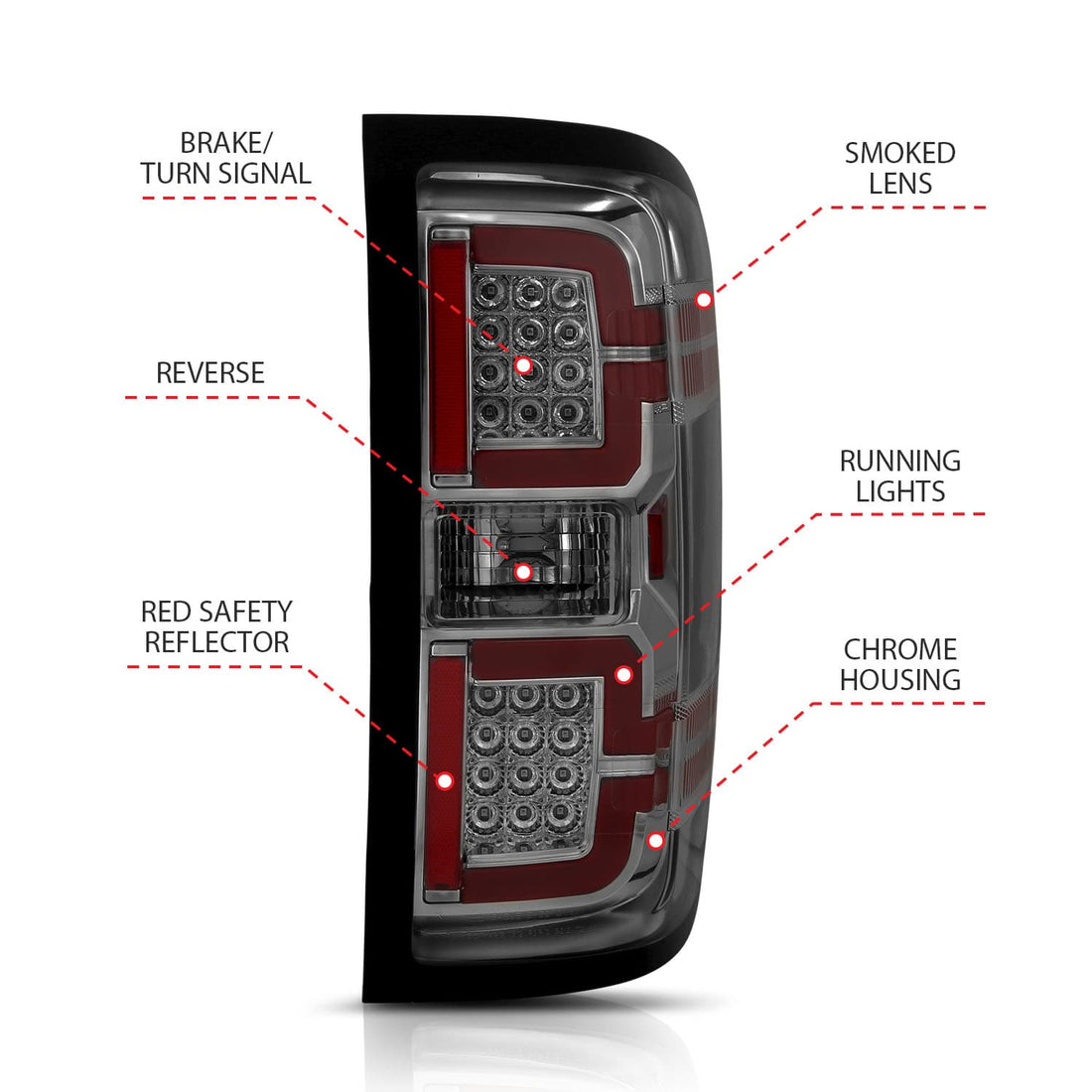 ANZO USA Electrical Lighting and Body ANZO USA 311290 Tail Light