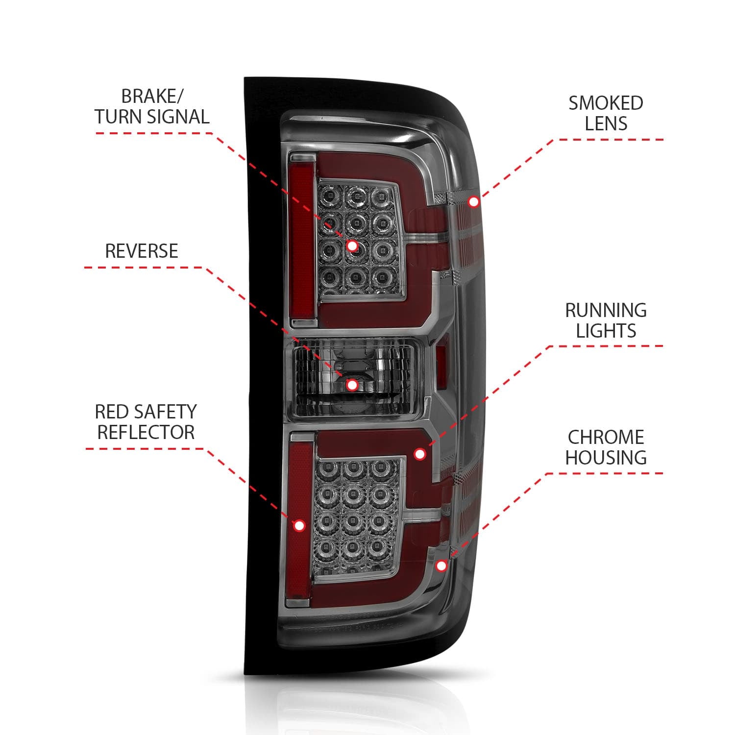 ANZO USA Electrical Lighting and Body ANZO USA 311290 Tail Light