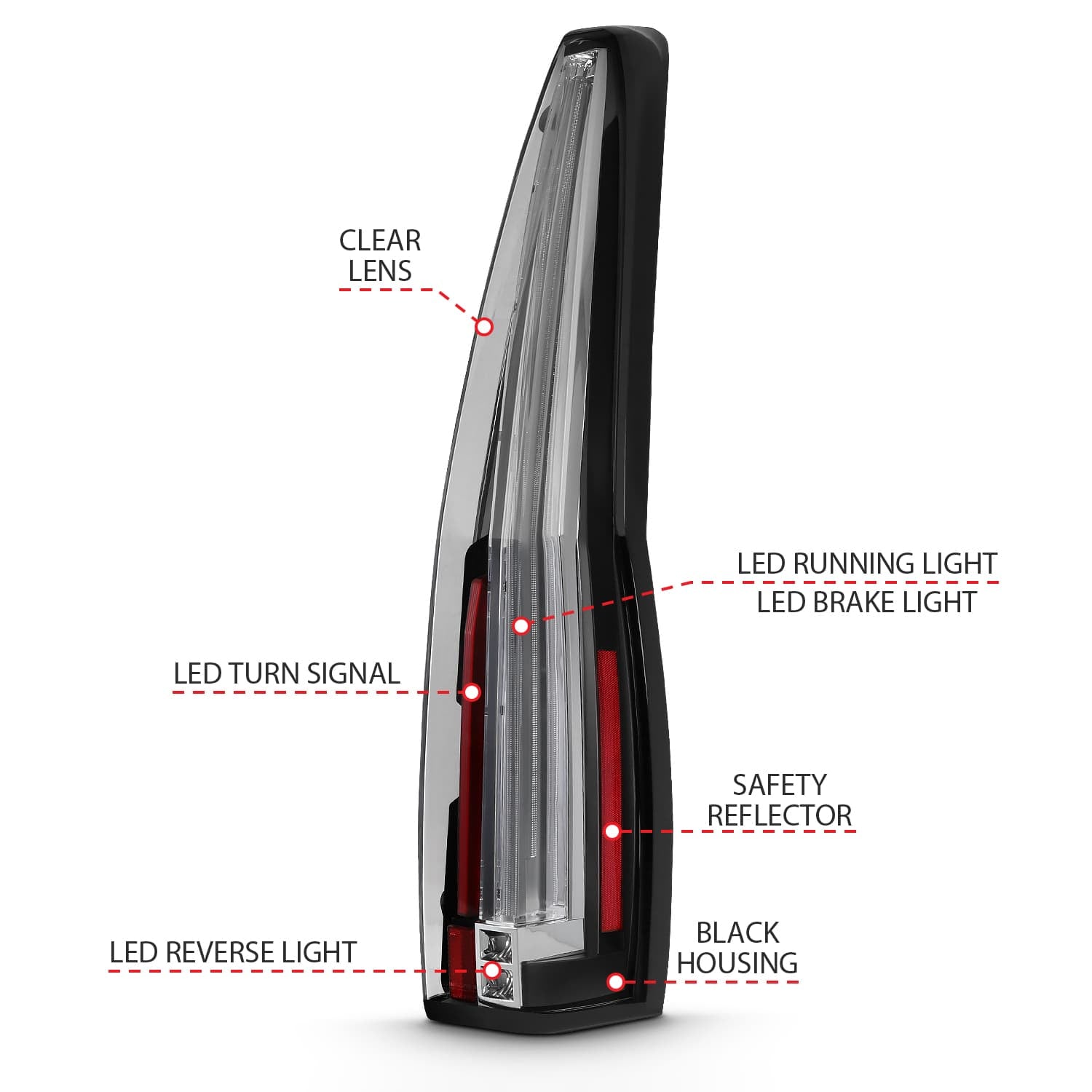ANZO USA Electrical Lighting and Body ANZO USA 311297 Tail Light