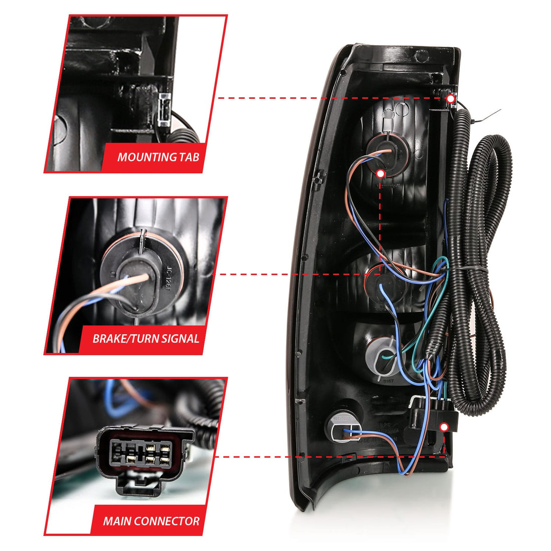 ANZO USA Electrical Lighting and Body ANZO USA 311302 Tail Light Set