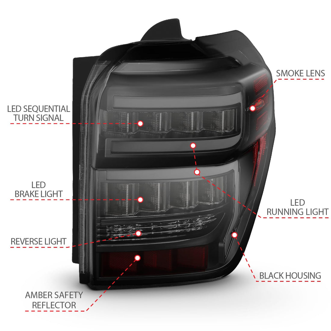 ANZO USA Electrical Lighting and Body ANZO USA 311312 Tail Light Set