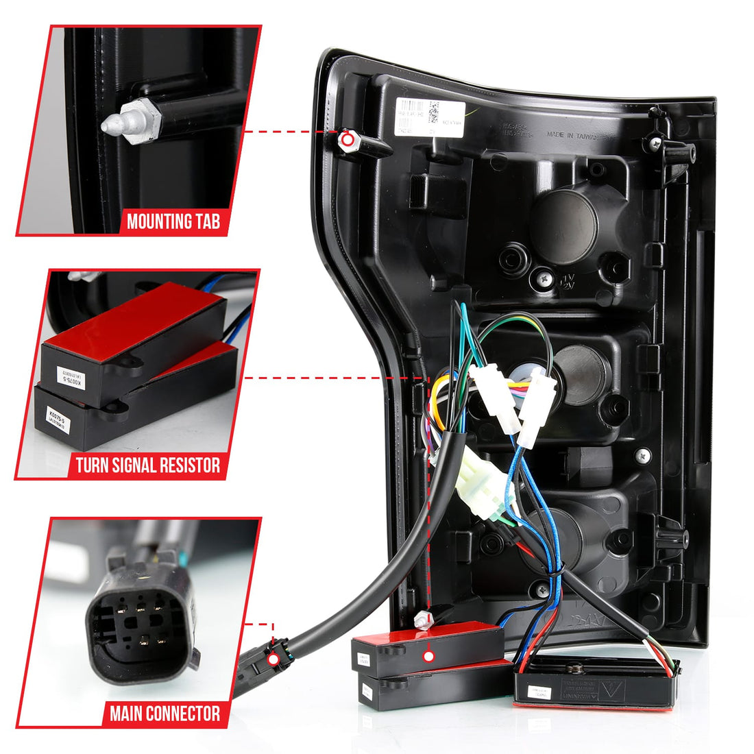 ANZO USA Electrical Lighting and Body ANZO USA 311314 Tail Light Set