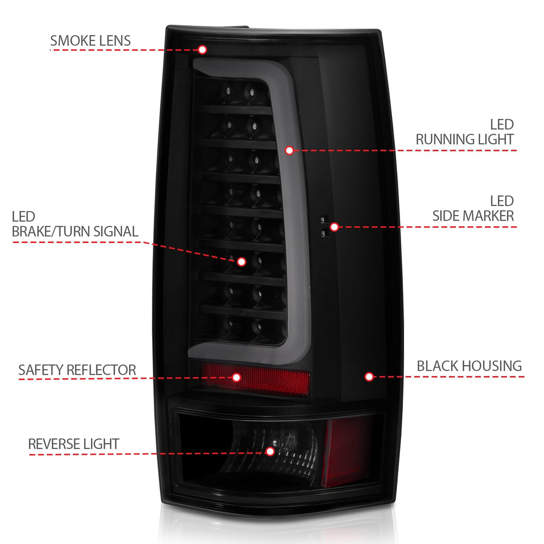 ANZO USA Electrical Lighting and Body ANZO USA 311322 Tail Light Set