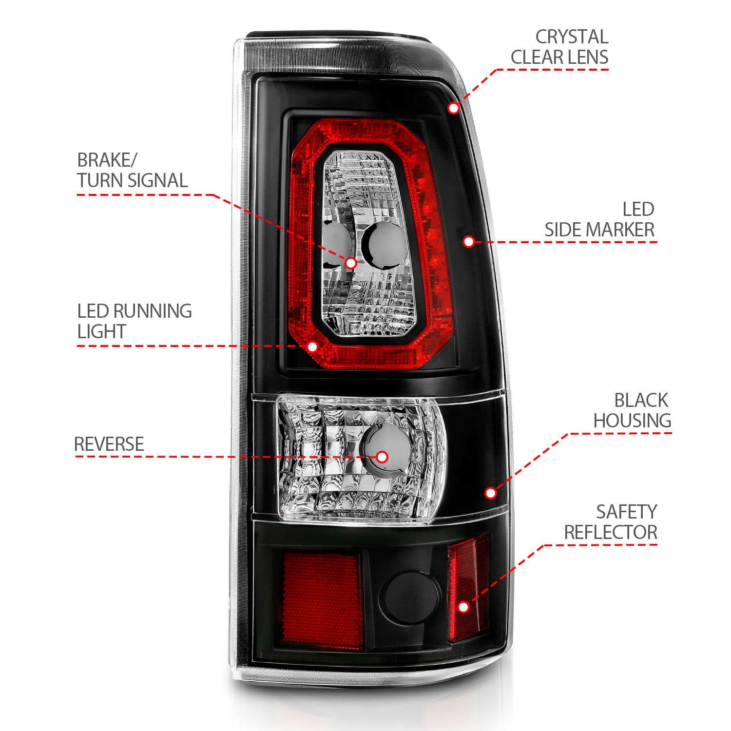 ANZO USA Electrical Lighting and Body ANZO USA 311327 Tail Light Set