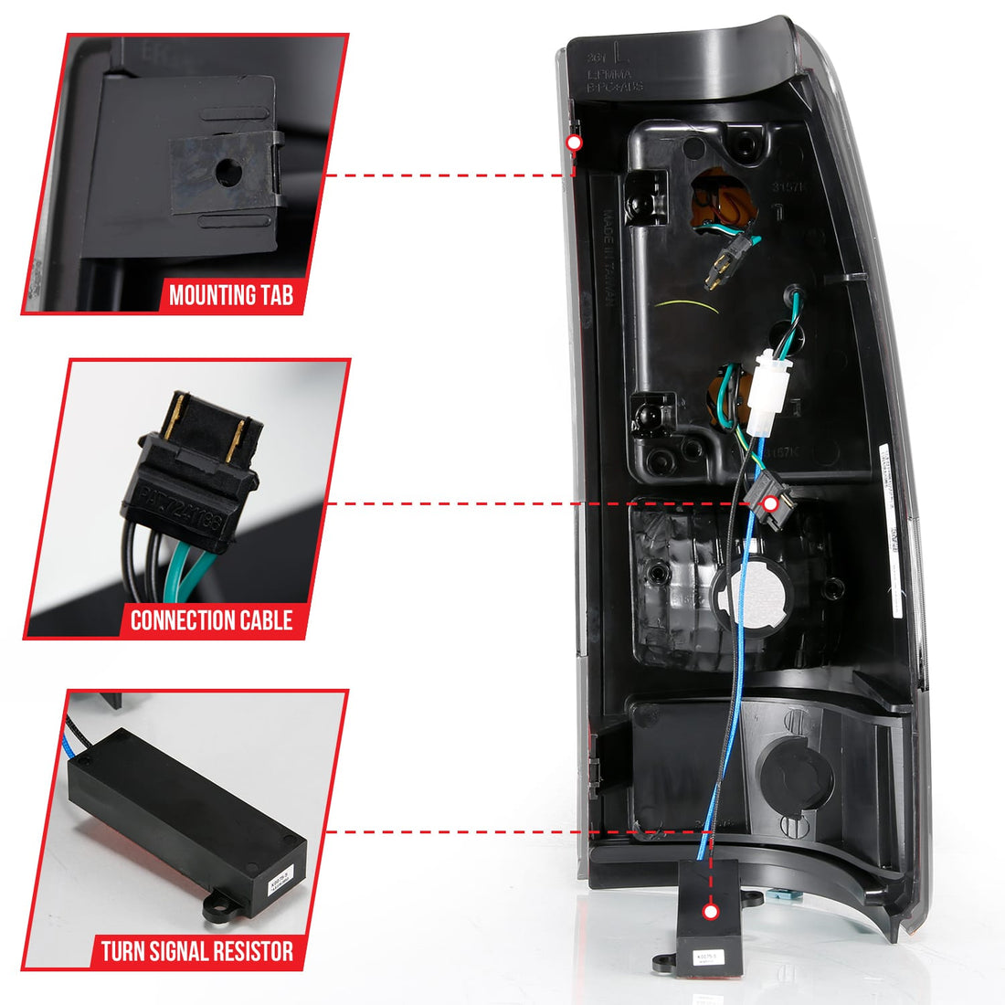 ANZO USA Electrical Lighting and Body ANZO USA 311330 Tail Light Set