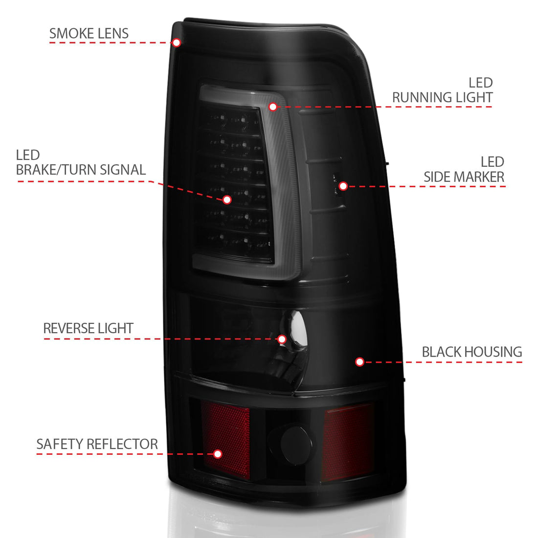 ANZO USA Electrical Lighting and Body ANZO USA 311331 Tail Light Set