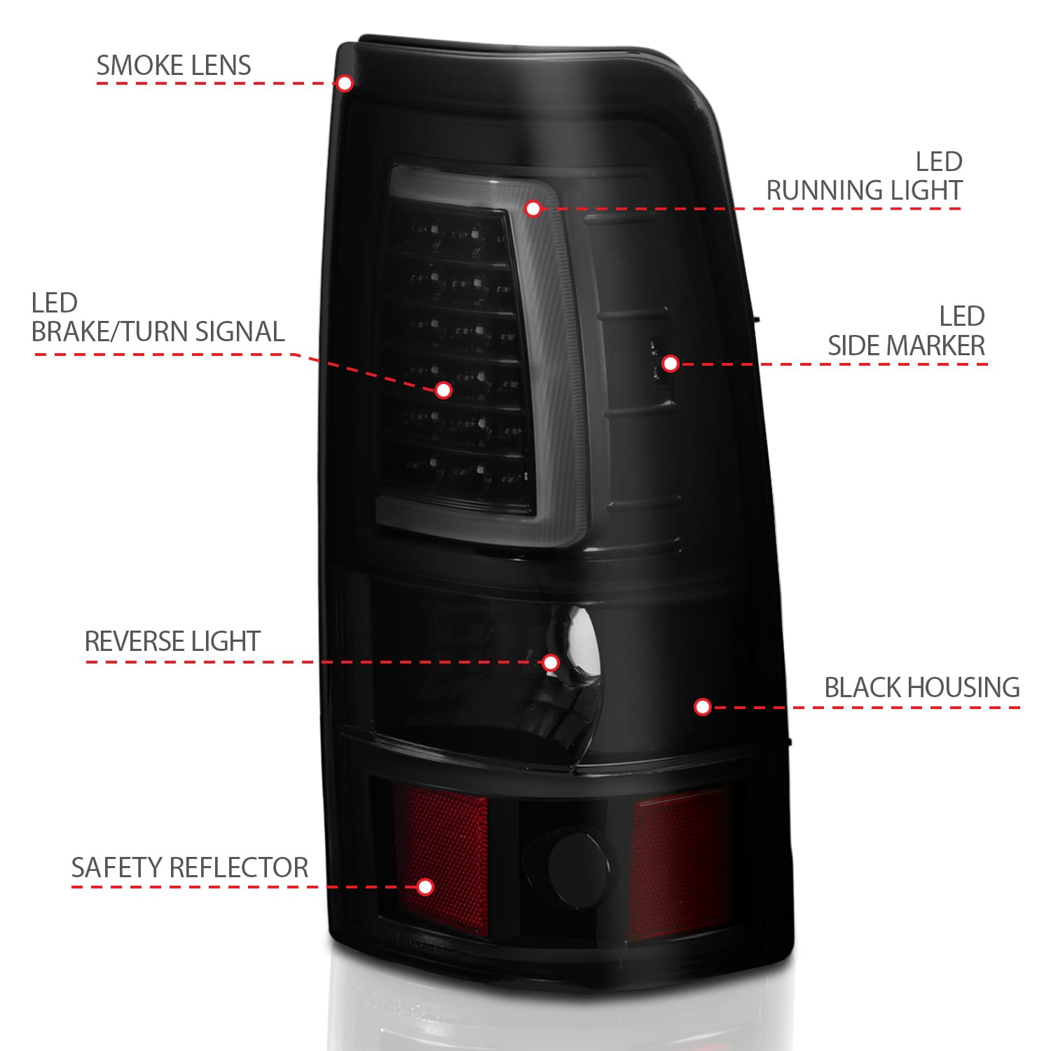 ANZO USA Electrical Lighting and Body ANZO USA 311331 Tail Light Set