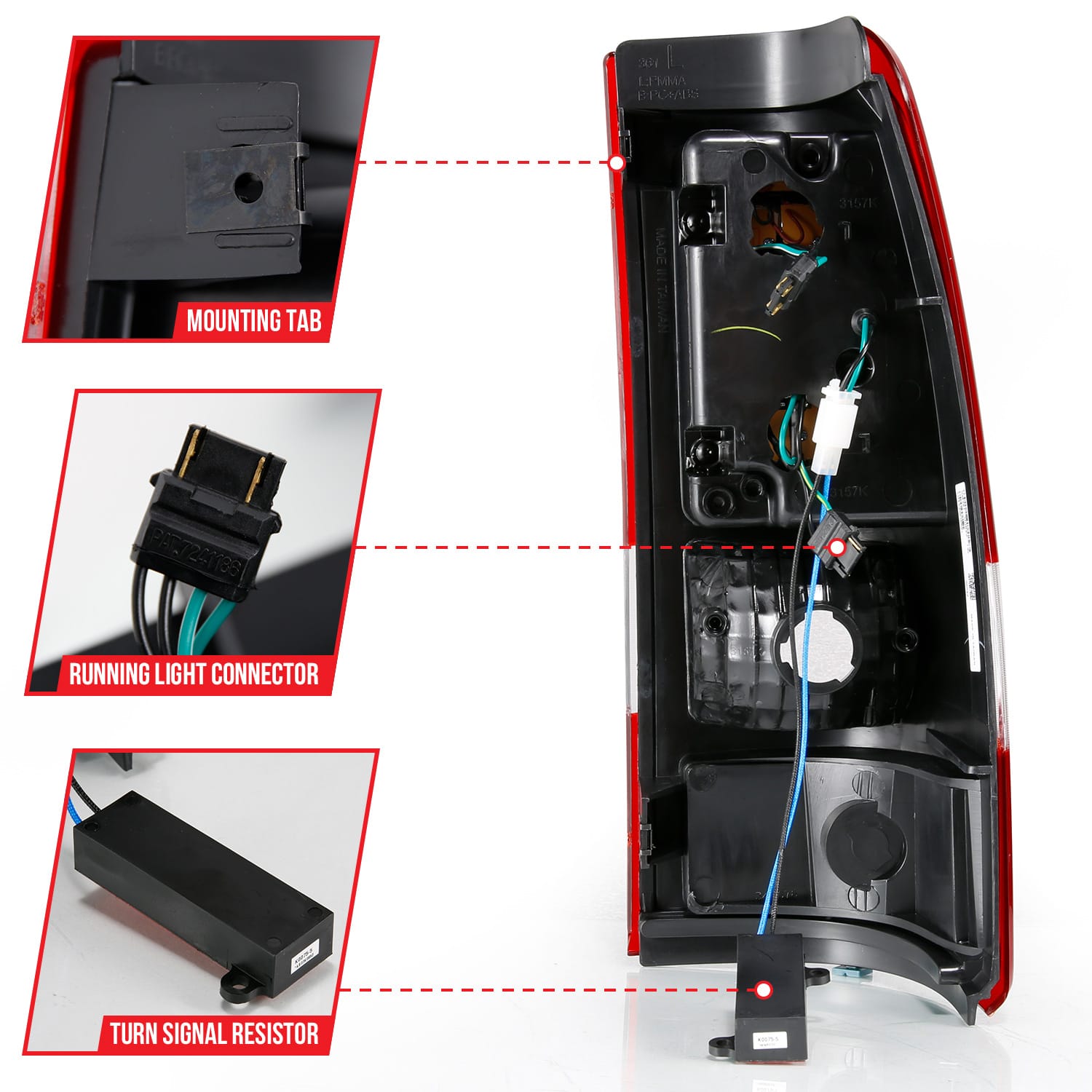 ANZO USA Electrical Lighting and Body ANZO USA 311332 Tail Light Set