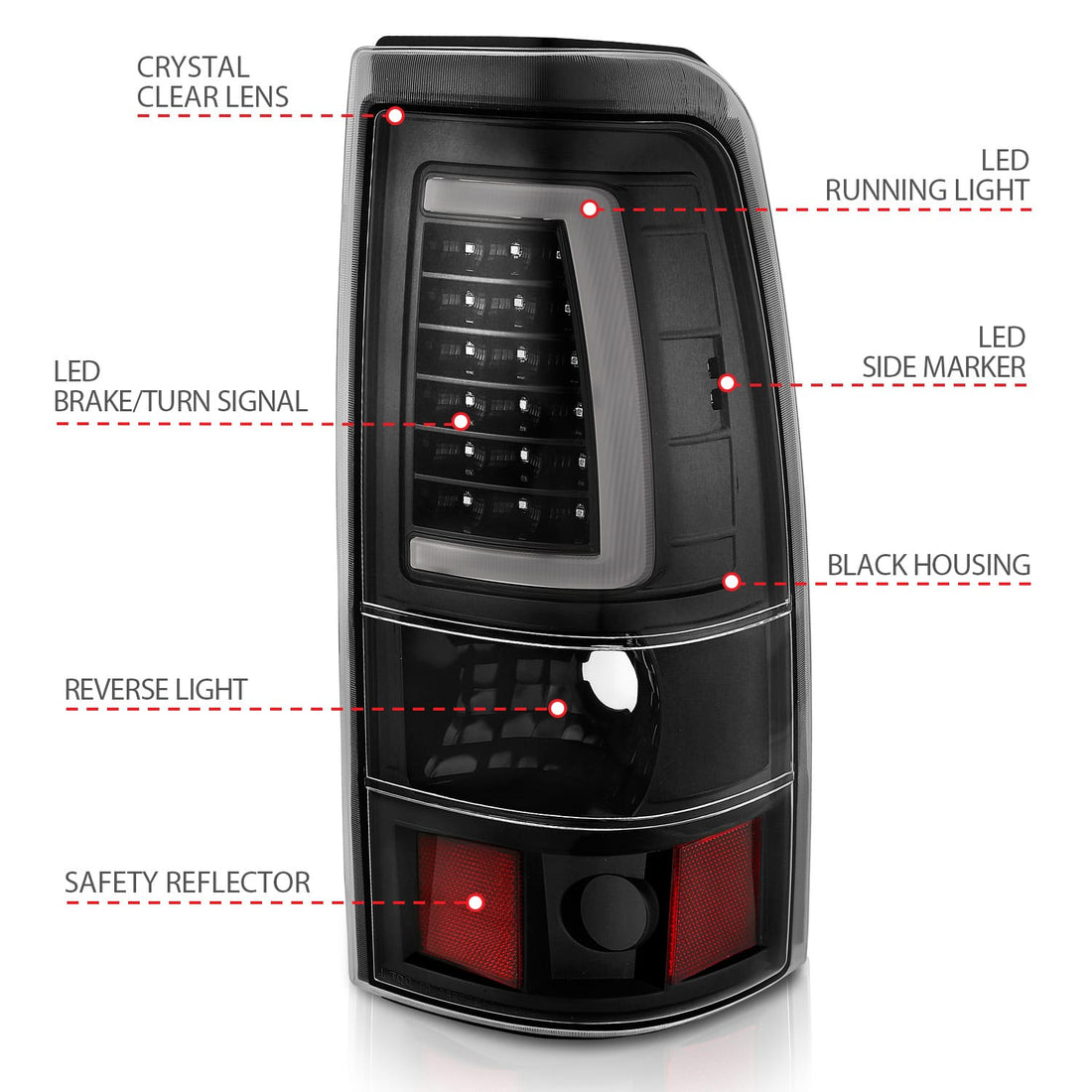 ANZO USA Electrical Lighting and Body ANZO USA 311333 Tail Light Set