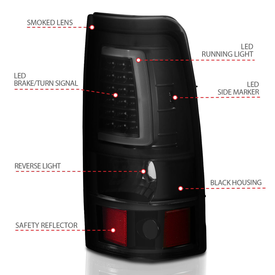 ANZO USA Electrical Lighting and Body ANZO USA 311334 Tail Light Set