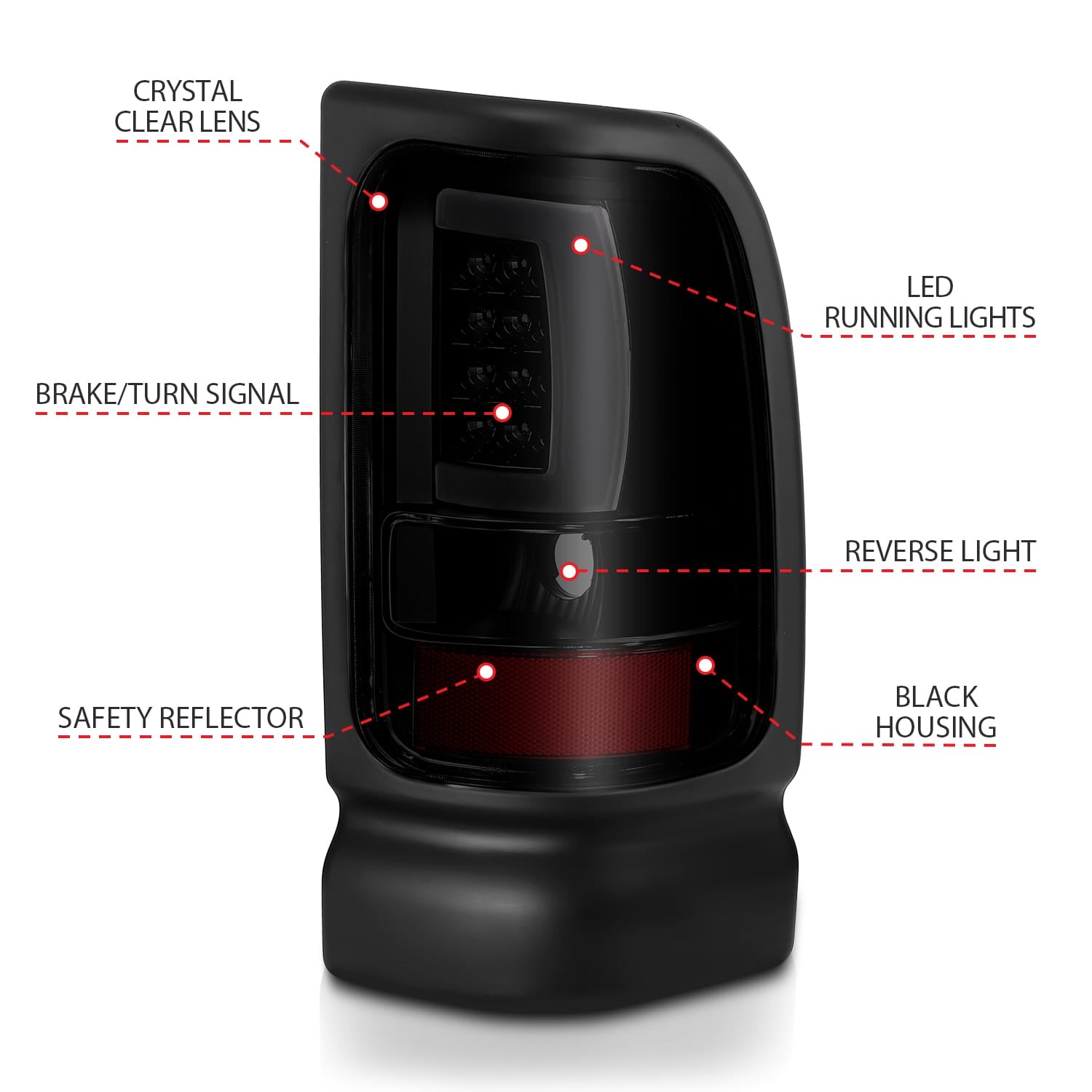 ANZO USA Electrical Lighting and Body ANZO USA 311340 Tail Light Set