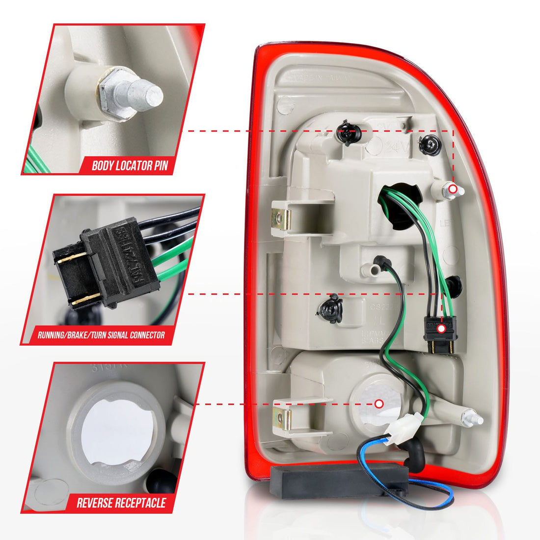 ANZO USA Electrical Lighting and Body ANZO USA 311349 Tail Light Set