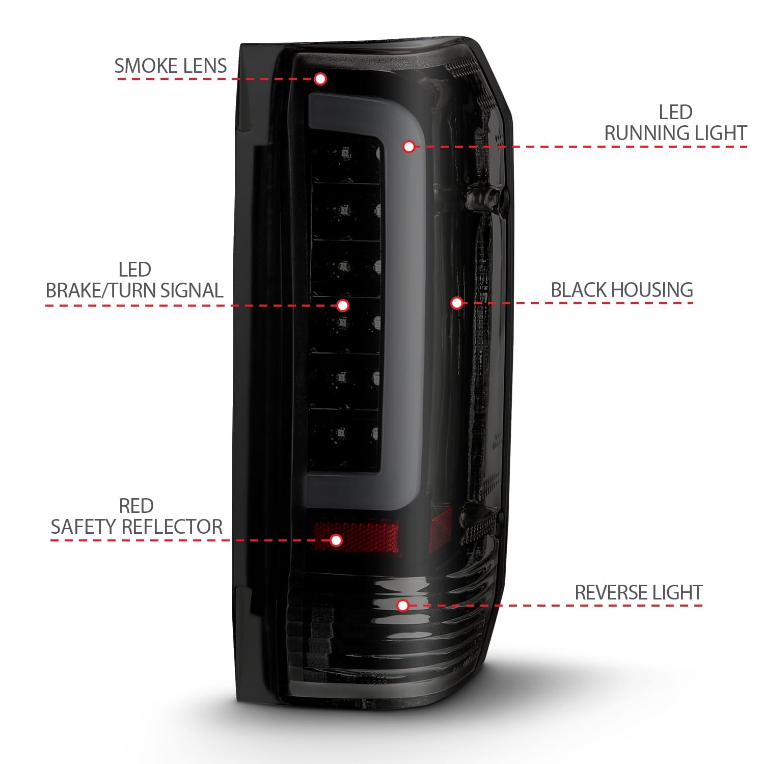 ANZO USA Electrical Lighting and Body ANZO USA 311351 Tail Light Set