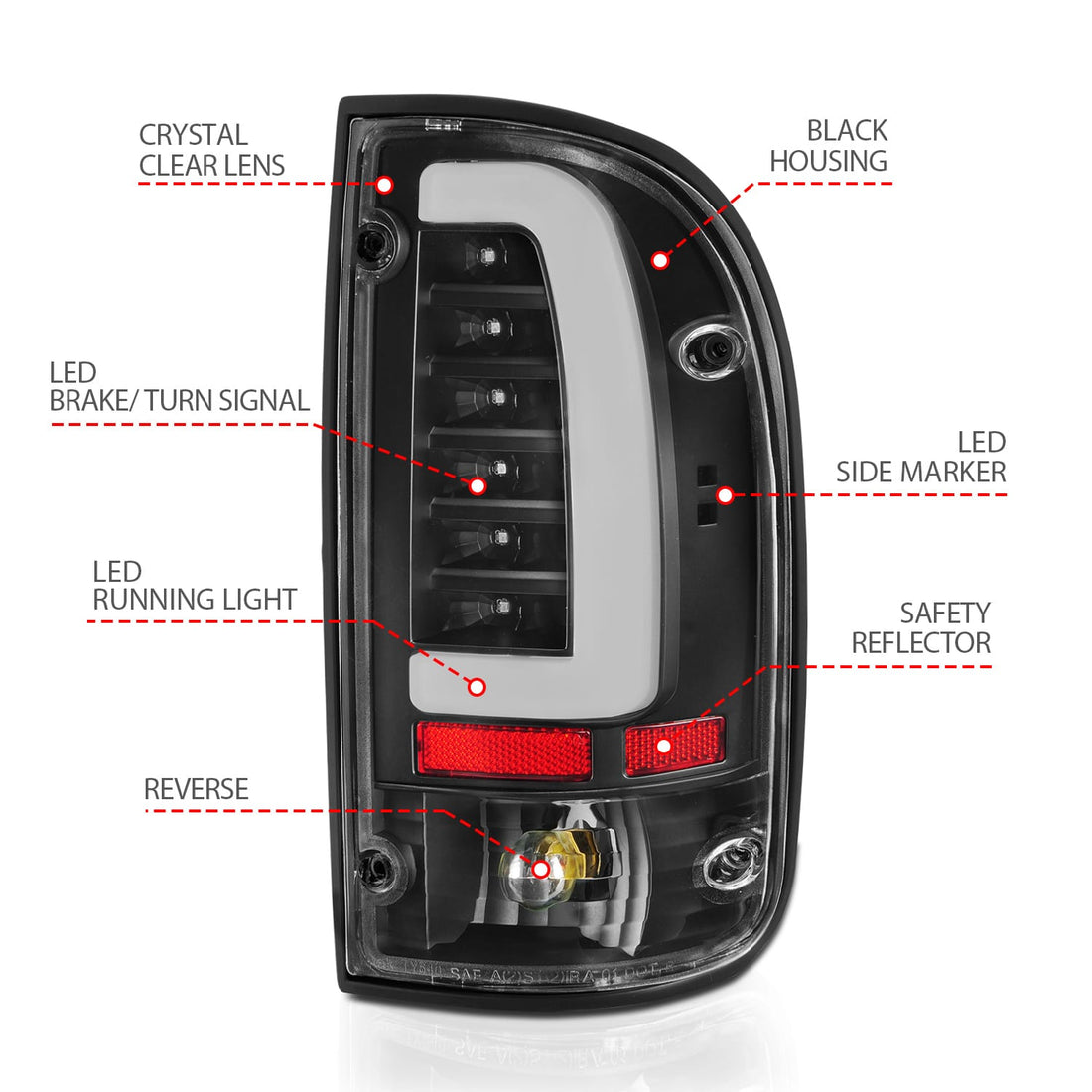 ANZO USA Electrical Lighting and Body ANZO USA 311353 Tail Light Set