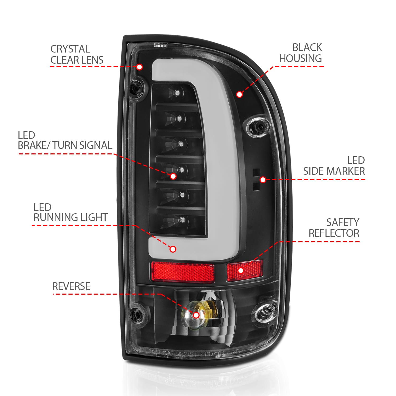 ANZO USA Electrical Lighting and Body ANZO USA 311353 Tail Light Set
