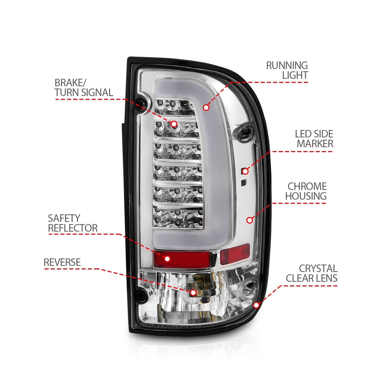 ANZO USA Electrical Lighting and Body ANZO USA 311355 Tail Light Set