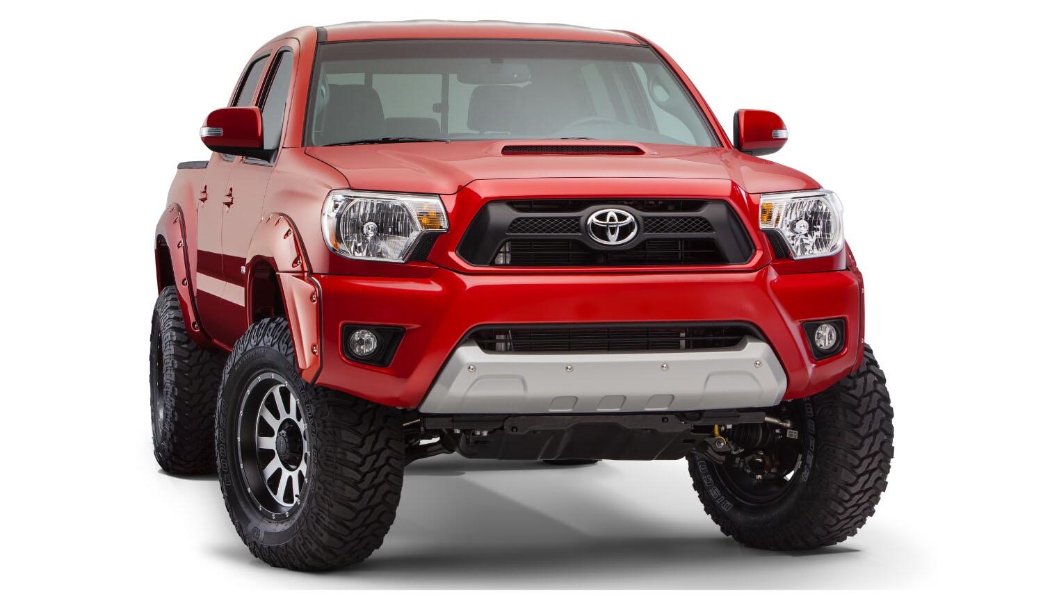 Bushwacker 31927-02 - Black Pocket/Rivet Style Smooth Finish 4-Piece Fender Flare Set For 2012-2015 Toyota Tacoma W/73.5 Inch Bed Bushwacker 2