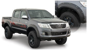 Bushwacker 31929-02 - Black Pocket/Rivet Style Smooth Finish 4-Piece Fender Flare Set For 2011-2013 Toyota Hilux Bushwacker 1