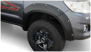 Bushwacker 31929-02 - Black Pocket/Rivet Style Smooth Finish 4-Piece Fender Flare Set For 2011-2013 Toyota Hilux Bushwacker 3