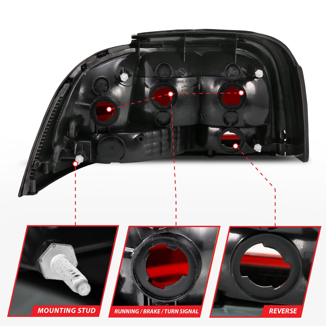 ANZO USA Electrical Lighting and Body ANZO USA 321350 Tail Light Set