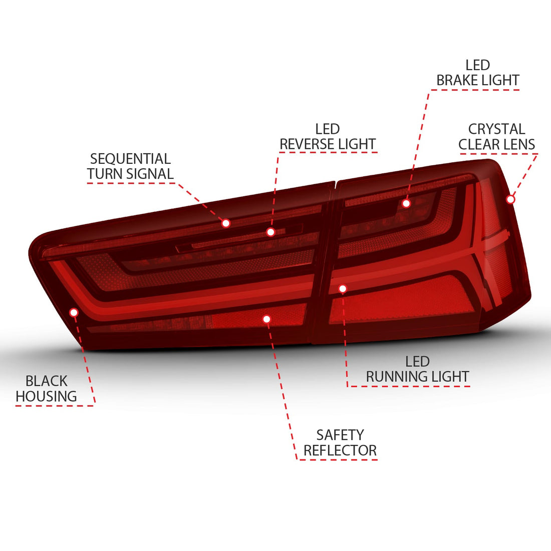 ANZO USA Electrical Lighting and Body ANZO USA 321353 Tail Light Set
