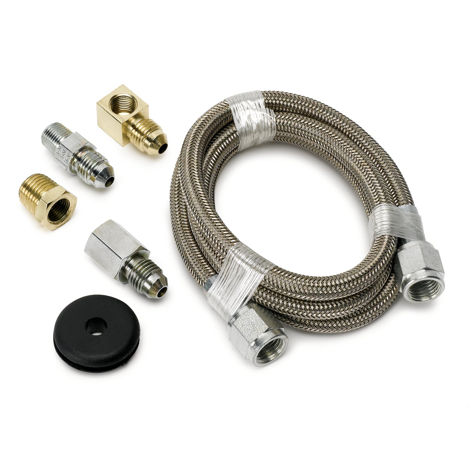 AutoMeter 3227 - LINE, BRAIDED STAINLESS STEEL, #4 DIA., 3FT. LENGTH, -4AN AND 1/8" NPTF FITTINGS 3