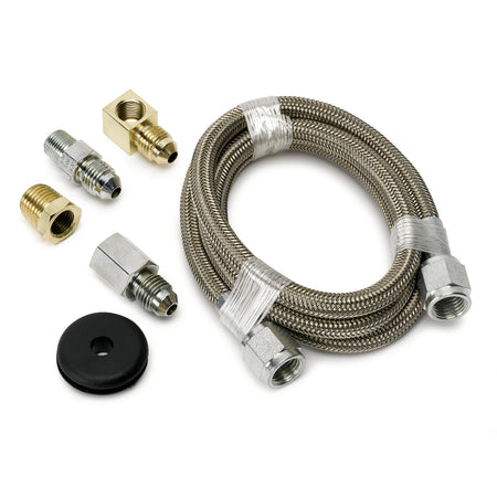 AutoMeter 3227 - LINE, BRAIDED STAINLESS STEEL, #4 DIA., 3FT. LENGTH, -4AN AND 1/8" NPTF FITTINGS 3