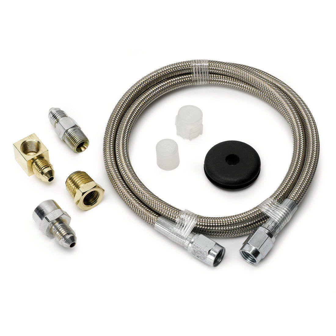 AutoMeter 3234 - LINE, BRAIDED STAINLESS STEEL, #3 DIA., 3FT. LENGTH, -3AN AND 1/8" NPTF FITTINGS