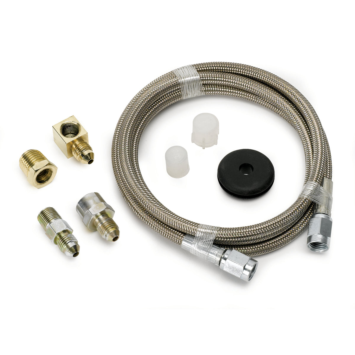 AutoMeter 3235 - LINE, BRAIDED STAINLESS STEEL, #3 DIA., 4FT. LENGTH, -3AN AND 1/8" NPTF FITTINGS 3