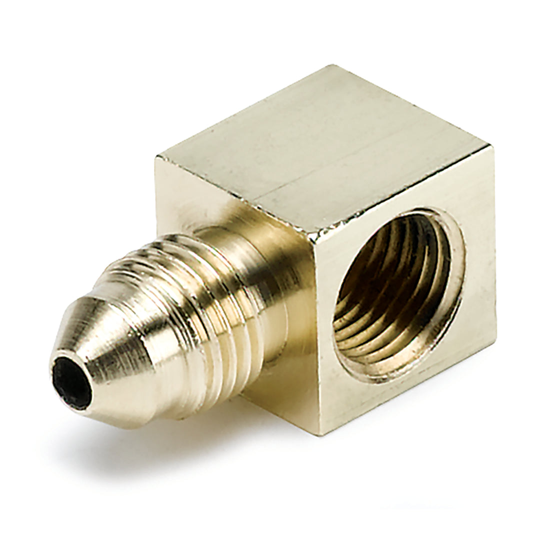 AutoMeter 3270 - FITTING, ADAPTER, 90?, 1/8" NPTF FEMALE TO -3AN MALE, BRASS 3
