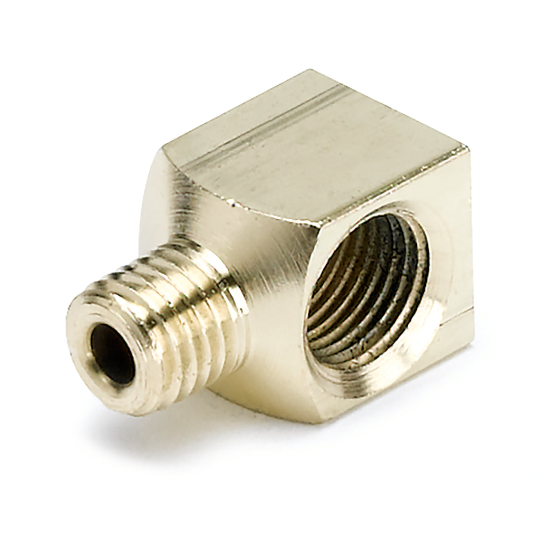AutoMeter 3272 - FITTING, ADAPTER, 90?, 1/8" NPTF FEMALE TO 1/8" COMPRESSION MALE, BRASS 3