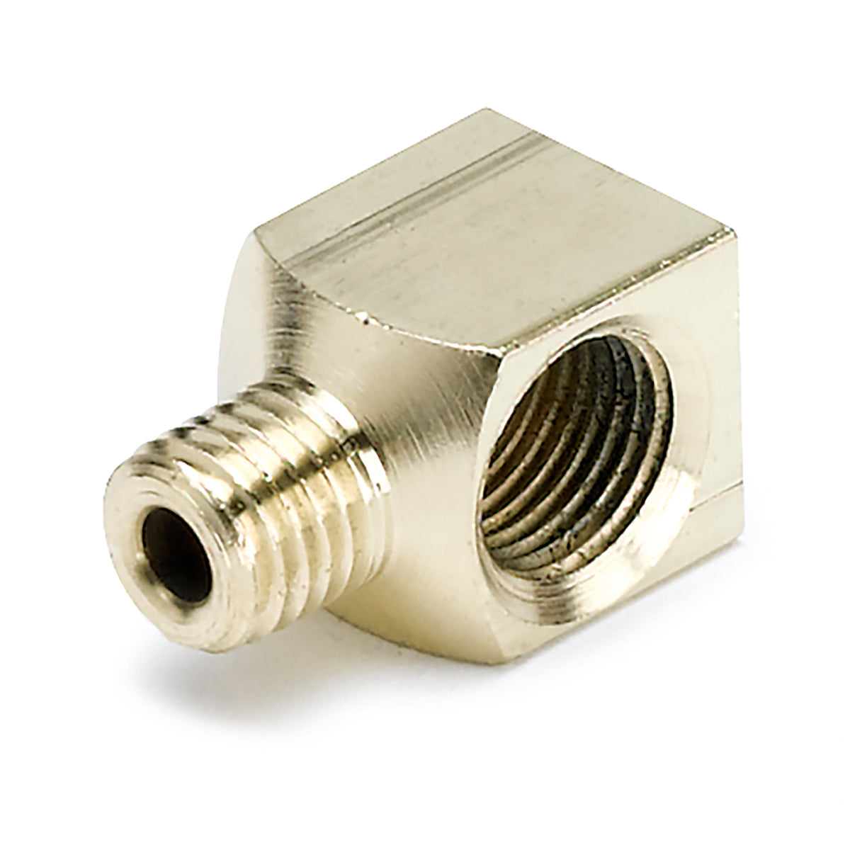AutoMeter 3272 - FITTING, ADAPTER, 90?, 1/8" NPTF FEMALE TO 1/8" COMPRESSION MALE, BRASS 3