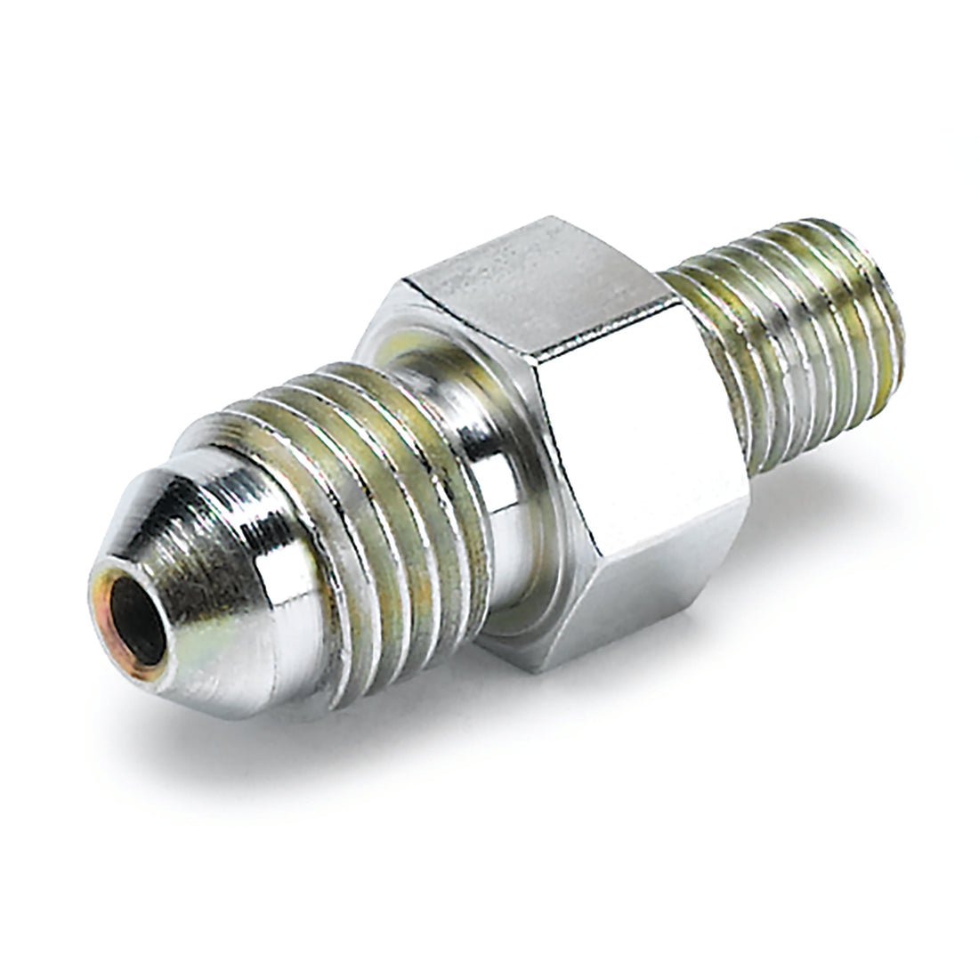 AutoMeter 3275 - FITTING, ADAPTER, -4AN MALE TO 1/16" NPT MALE, FOR FORD FUEL RAIL 3