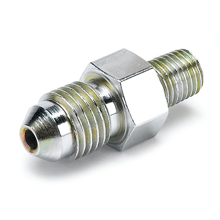 AutoMeter 3275 - FITTING, ADAPTER, -4AN MALE TO 1/16" NPT MALE, FOR FORD FUEL RAIL 3