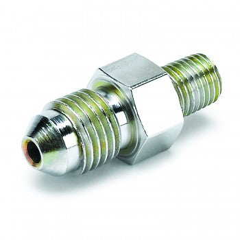 AutoMeter 3275 - FITTING, ADAPTER, -4AN MALE TO 1/16" NPT MALE, FOR FORD FUEL RAIL 4