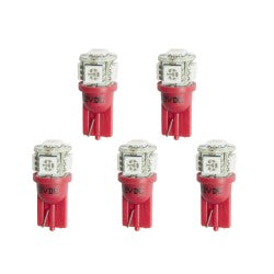AutoMeter 3284-K - LED BULB, REPLACEMENT, T3 WEDGE, RED, 5 PACK 4