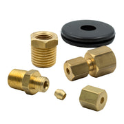 AutoMeter 3290 - FITTING KIT, 1/8" NPTF COMPRESSION TO 1/8" LINE, BRASS 3
