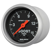 AutoMeter 3302 - GAUGE, BOOST, 2 1/16", 15PSI, MECHANICAL, SPORT-COMP 4