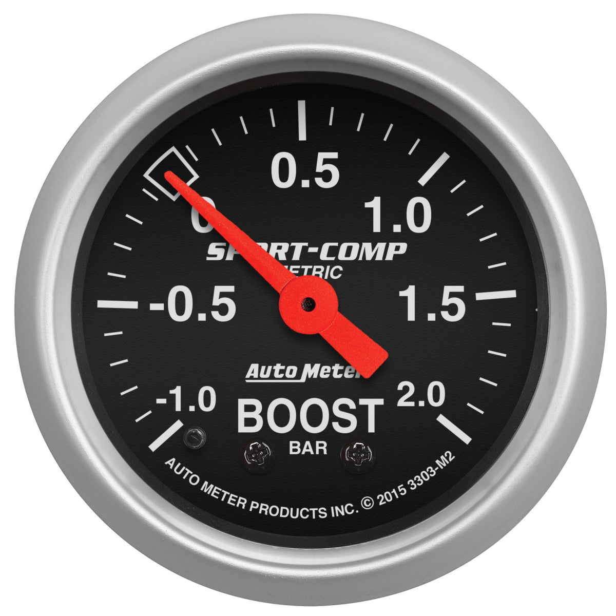 AutoMeter 3303-M2 - GAUGE, VAC/BOOST, 2 1/16", -1 - +2 BAR, MECHANICAL, SPORT-COMP 3
